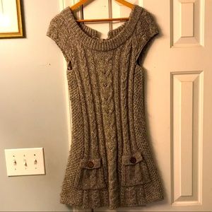 Anthropology Kenji Cable Knit Tunic Sweater Dress
